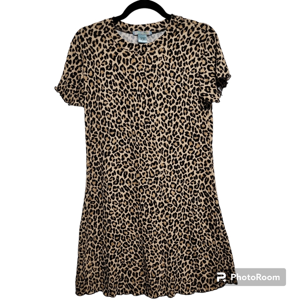 Good Luck Gem Animal Print Dress Size M